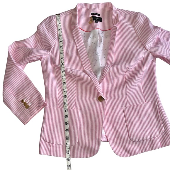 Talbots Women's Aberdeen Pink Striped Blazer Sz 6P - Picture 4 of 9